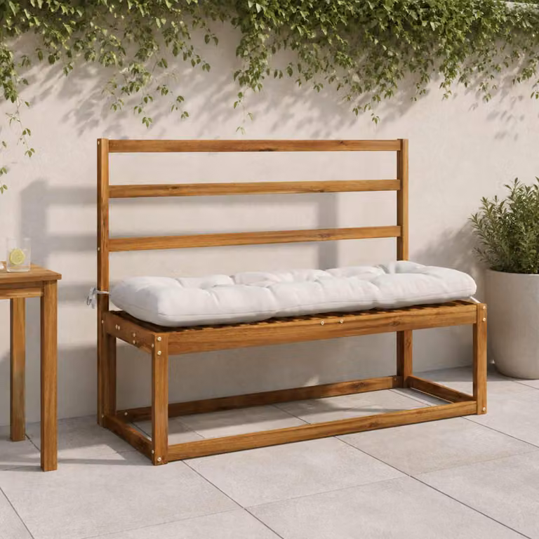 vidaXL Cuscino per panchina VIANEN Bianco, 120 x 40 x 12 cm