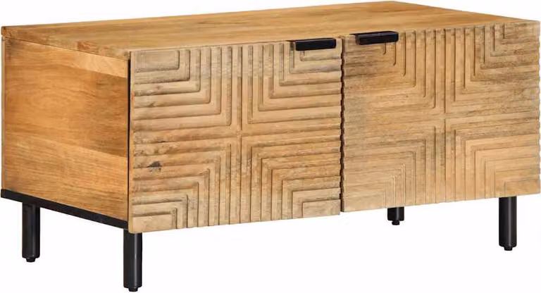 Maison Exclusive - Tavolino da caffè marrone, 80x50x40 cm, in legno massello di mango