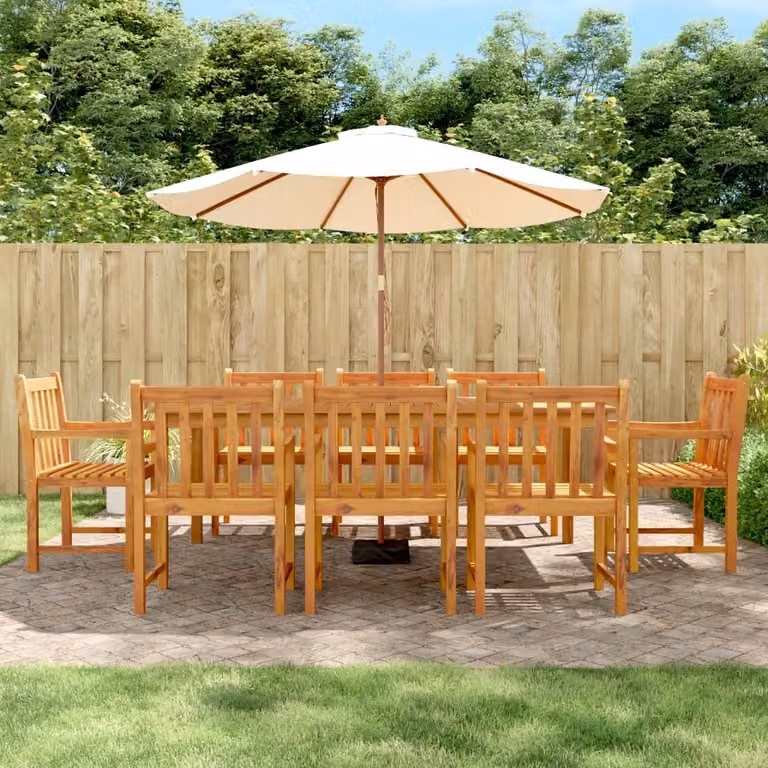 Maison Exclusive - Set da pranzo da giardino in 9 pezzi in legno massello di acacia