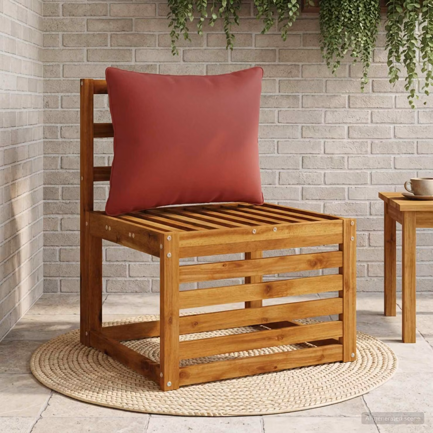 Cuscino per schiena vidaXL PUTTEN in poliestere rosso vino con rivestimento rimovibile e lavabile in lavatrice