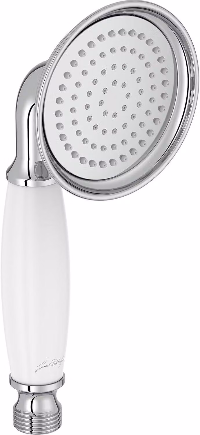 Miscelatore monocomando Jacob Delafon Louise, design retrò con maniglia in Vetroceramica, a risparmio idrico (10 l/min), resistente al calcare, cromato, codice prodotto E24366-CP