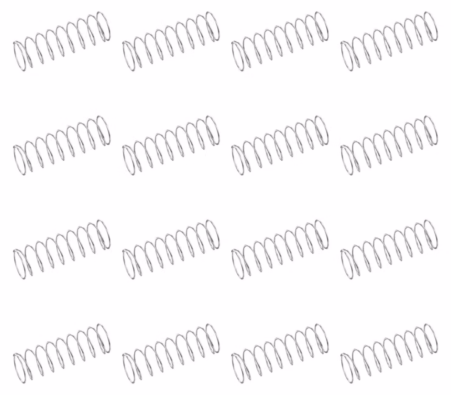Molle a compression, 50 pezzi, dimensioni 0,4x8x25 mm, acciaio inossidabile 304