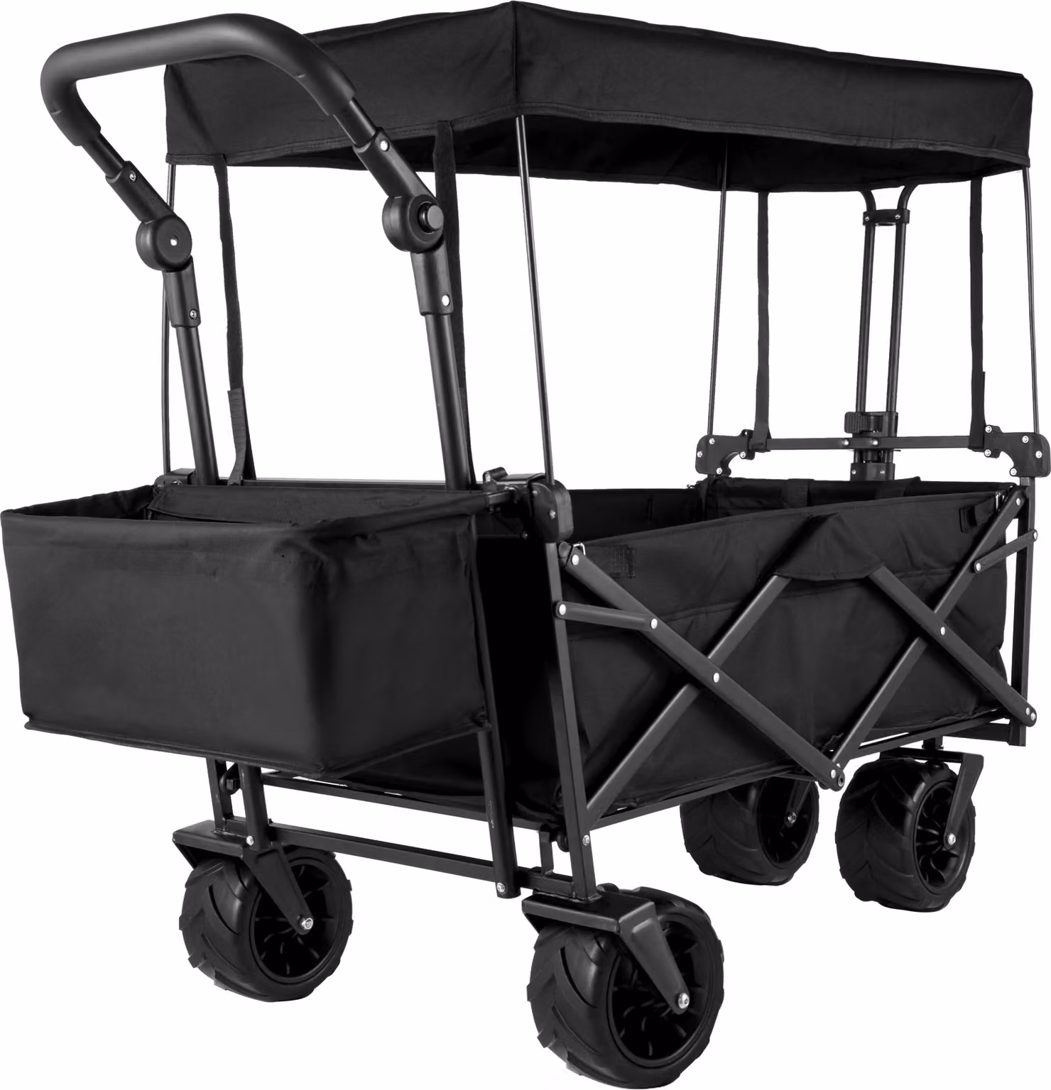 Carrello a mano VEVOR Carrello a mano pieghevole Carrello da spiaggia Carrello per attrezzature Carrello per escursioni con tettuccio