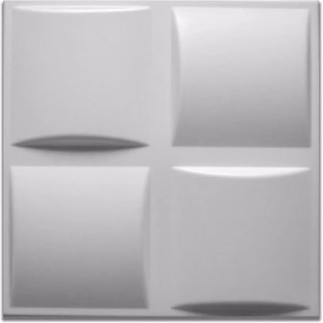 Pannelli 3D in XPS per soffitto o parete Eternal Parquet, colore bianco, 20mq, L/P/H: 50 x 50 x 2 cm