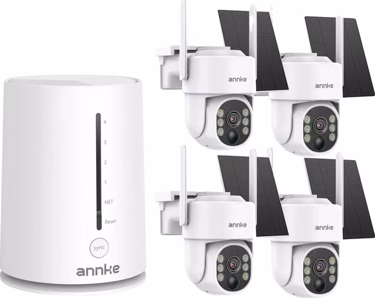 Telecamera di sicurezza, risoluzione 4MP, connessione wireless, senza scheda