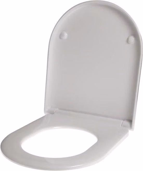Sedile per WC - Arredo bagno - 435x356 mm - Bianco - Metallo