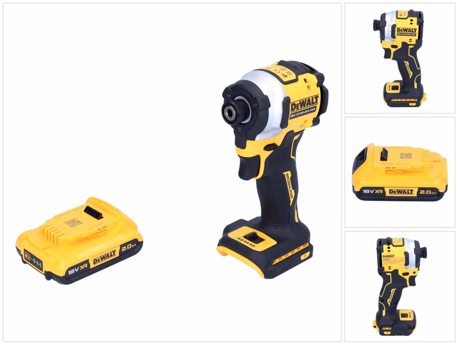 DeWalt DCF 850 N Chiave a Impulsi Cordless 18 V 205 Nm 1/4" Brushless + 1 Batteria 2,0 Ah - senza caricabatterie