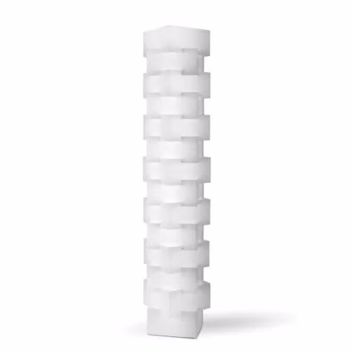 Piantana Moderna Polilux ® Bianco E Metallo 3 Luci E27