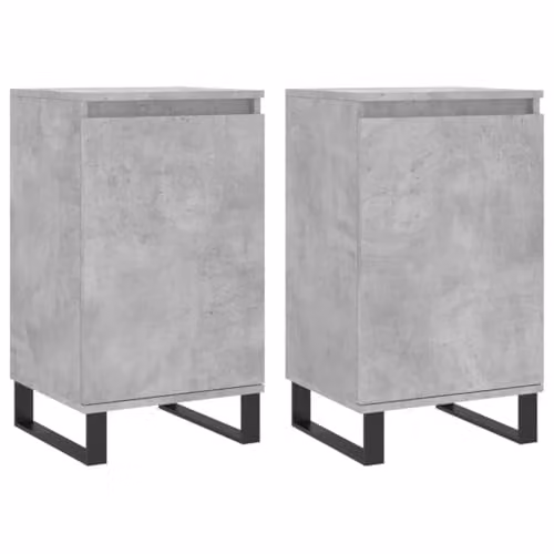 Helloshop26 Buffet bahut - Armadietto portaoggetti per cucina, soggiorno, soggiorno, soggiorno, soggiorno, set da 2 40 x 35 x 70 cm, in legno di ingegneria, colore: nero 02_0036850
