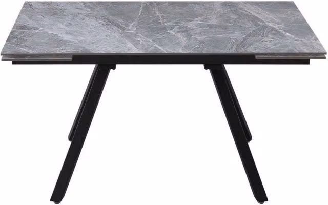 Tavolo Cooper 120(180)x80x76cm Top Ceramica Amica Grigio Marmorizzato Lucido