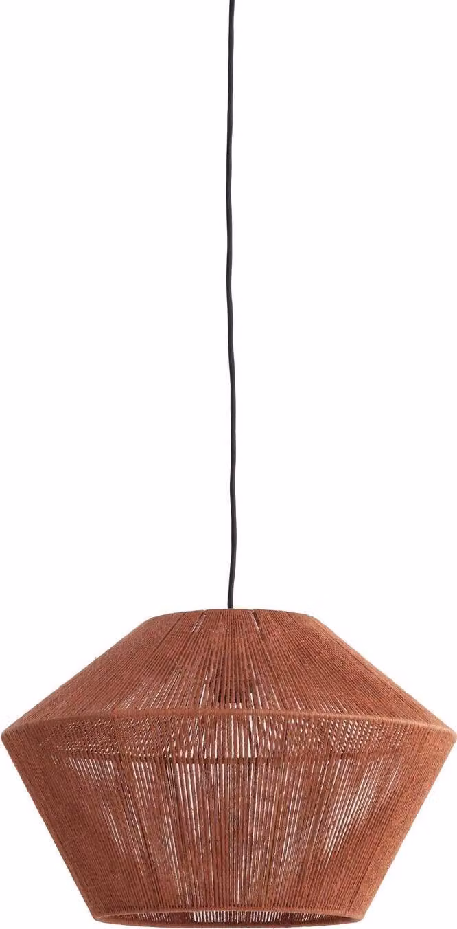 Light & Living - lampada a sospensione - Fugia - rosso - tessuto - E27 - 2975917