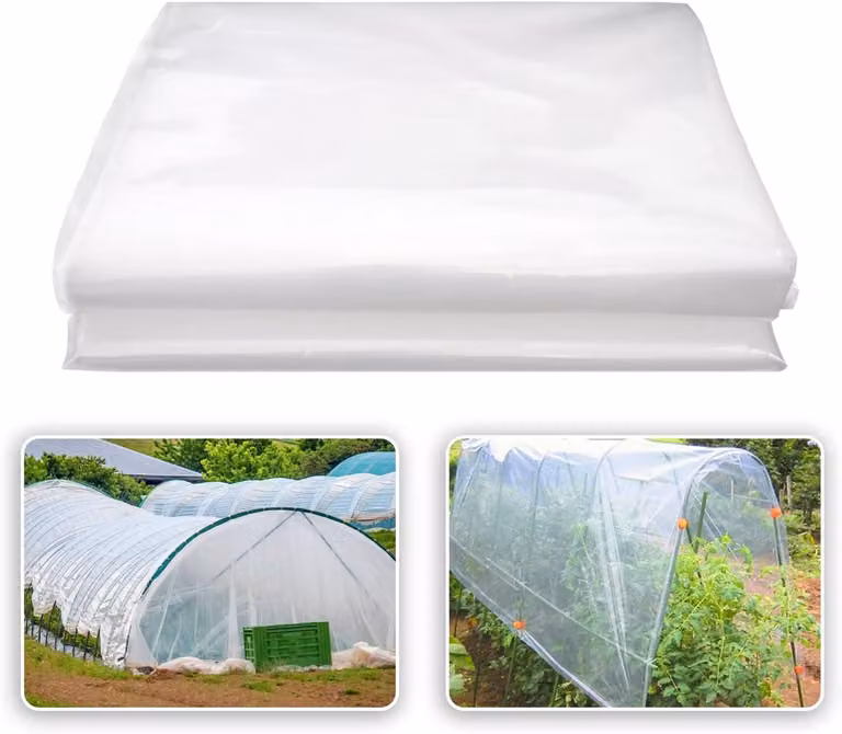 Film in plastica trasparente, resistente ai raggi UV, dimensioni 2x3 metri, per uso in giardinaggio e agricoltura