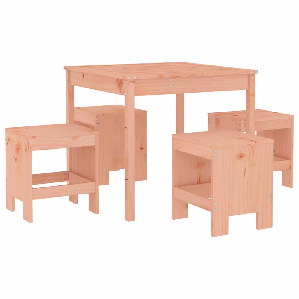 Set da Pranzo per Giardino 5 pz in Legno Massello di Douglas