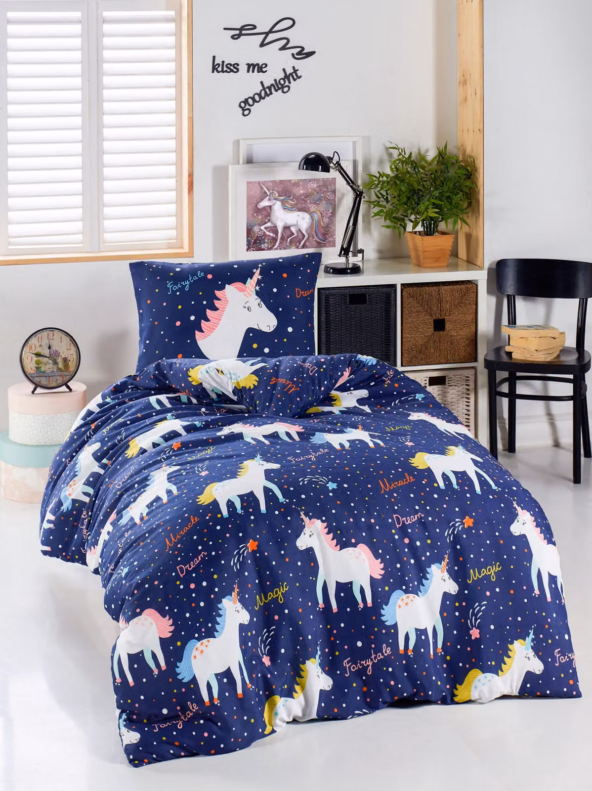 L'Essentiel Linge de Maison, Begonvilla- EPJ8723, blu scuro, piumini, 65% cotone / 35% poliestere