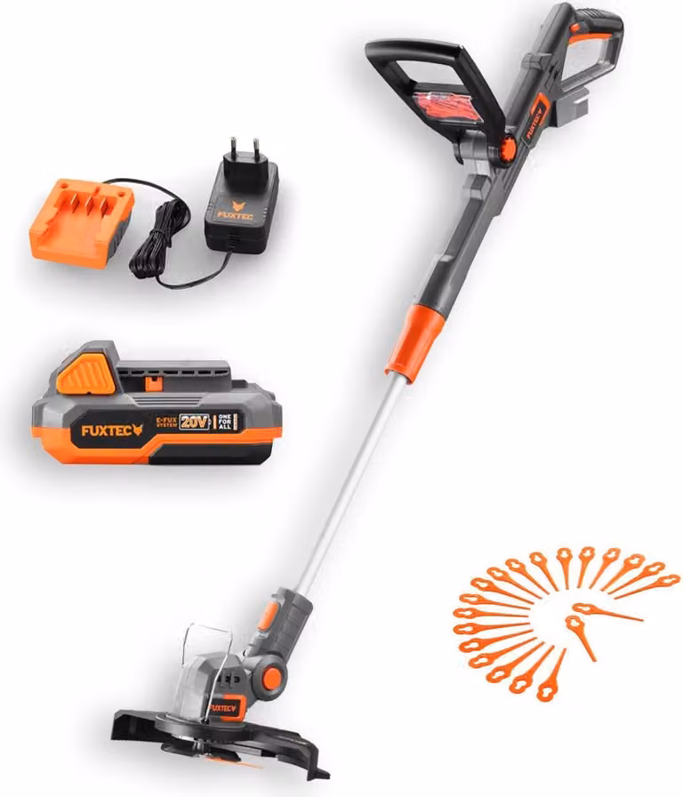 Decespugliatore tagliabordi a batteria 20V FX-E1RT20 FUXTEC SET con Batteria e caricatore