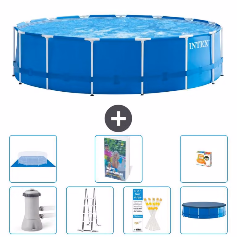 Piscina fuori terra a struttura - 457x122 cm - 6 pezzi - Modello S568