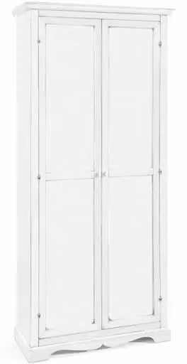 Armadio stipo in legno di pino bianco stile arte povera Mobili 2G L: 87 cm, P: 40 cm, H: 192 cm – 1