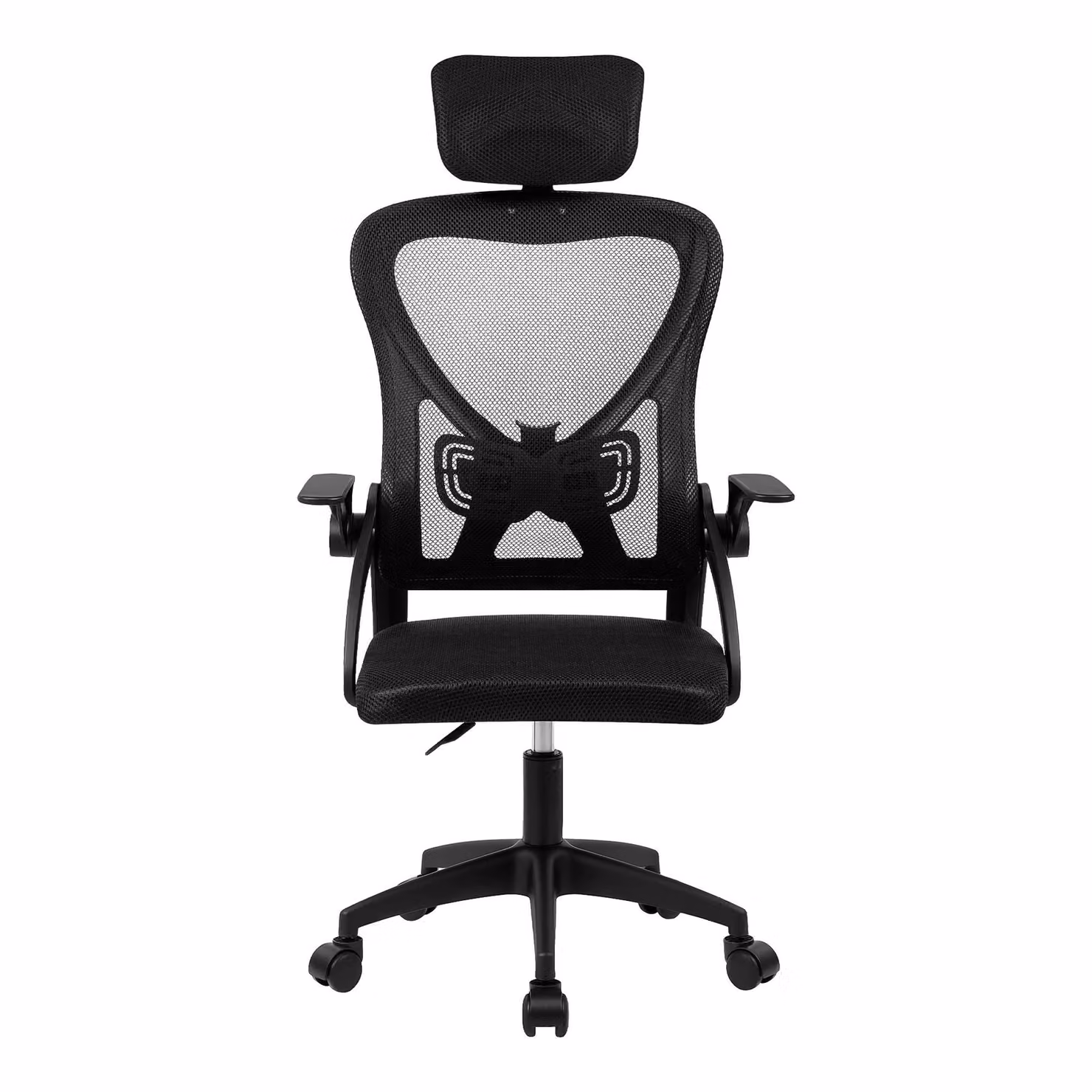 xDays Sedia da Ufficio Ergonomica Nera Mesh con Poggiatesta e Braccioli 360°