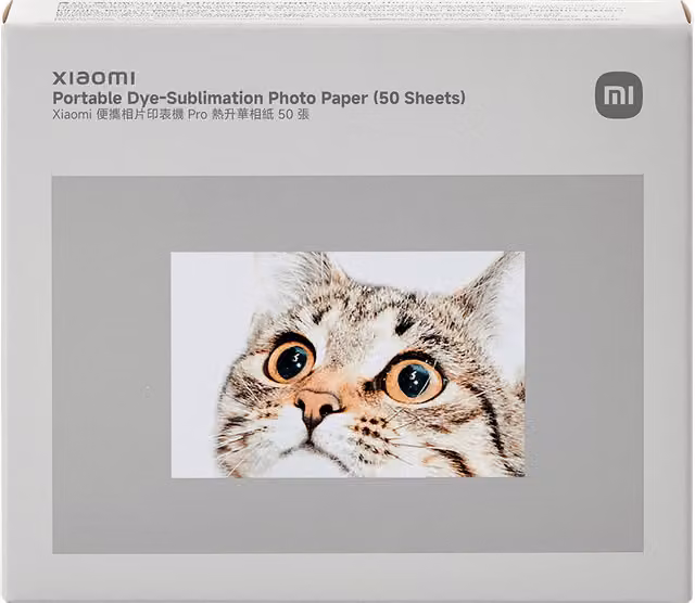 Carta fotografica Xiaomi per sublimazione a trasferimento termico, 5 x 7,6 cm, 50 fogli, bianca