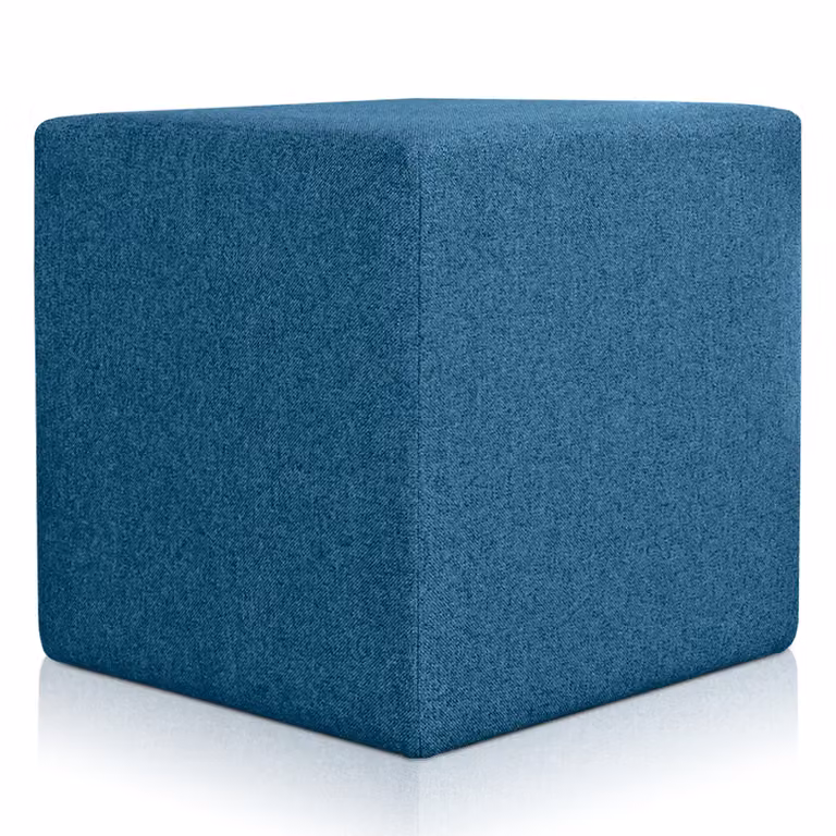 Pouf Rubino 53 x 53 cm Blu