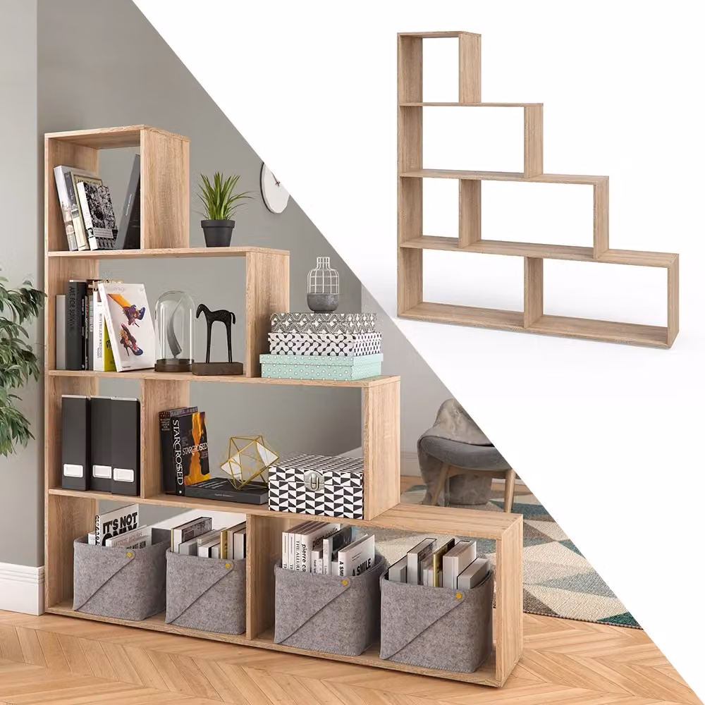Scaffale a scala Sonoma Vicco beige L: 163 cm, H: 155 cm – 2