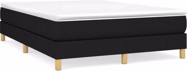 Letto matrimoniale | Letto per adulti | Struttura Letto a Rete a Molle Nero 140x200 cm in Tessuto