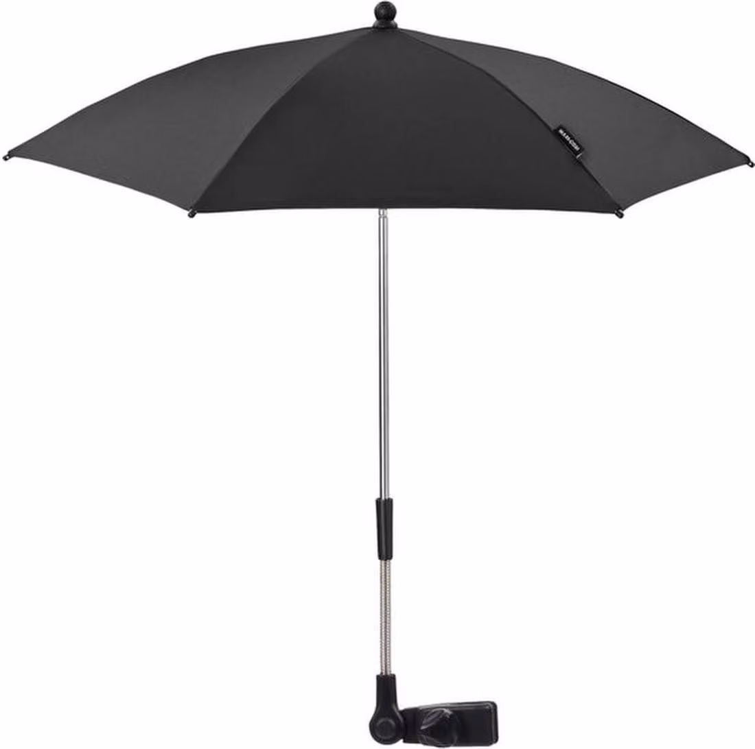 Azomor: elegante ombrellino nero con protezione UV per passeggini e spiaggia