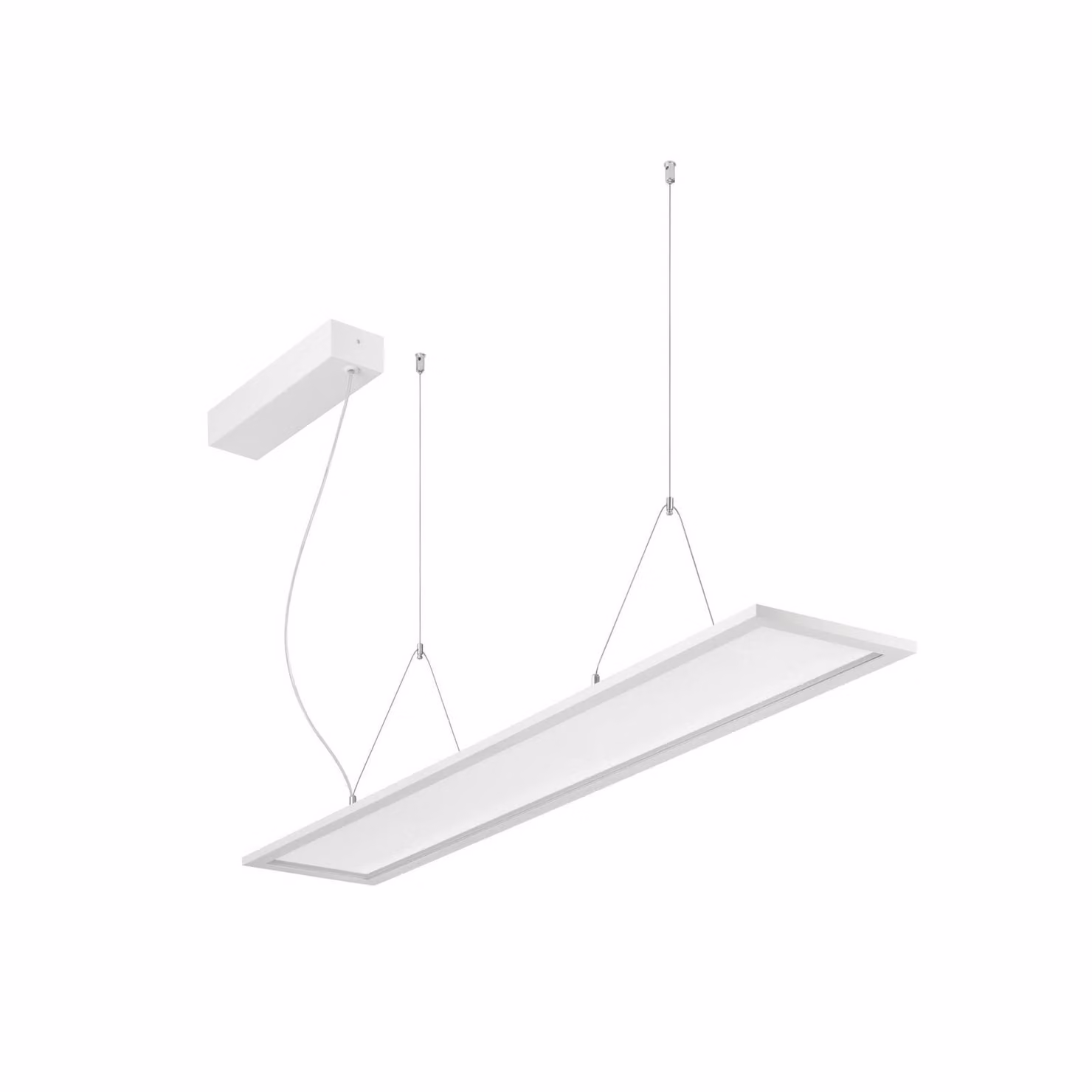BRUMBERG Lampada a sospensione LED Adara 119,5 cm TunableWhite trasparente Adara, dimmerabile, Bianco / Opale, Studio / Ufficio, Alluminio, Lampada a sospensione