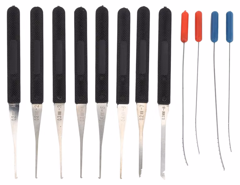 Set di 12 estrattori per tasti da 0,2–0,4 mm - Kit di strumenti per la riparazione e la manutenzione