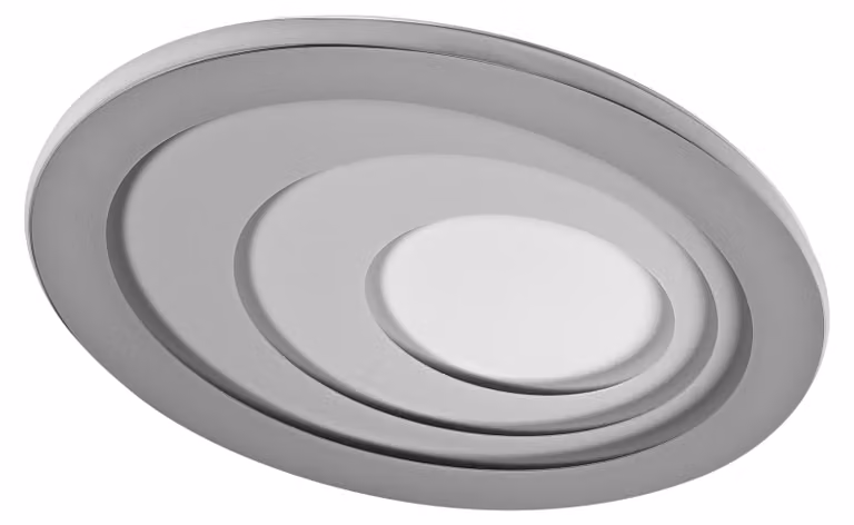 OSRAM Orbis Spiral LED, plafoniera ovale da 485 mm, grigio, Click-Dim 34 W, 3000 K (bianco caldo), CRI 80, struttura in metallo