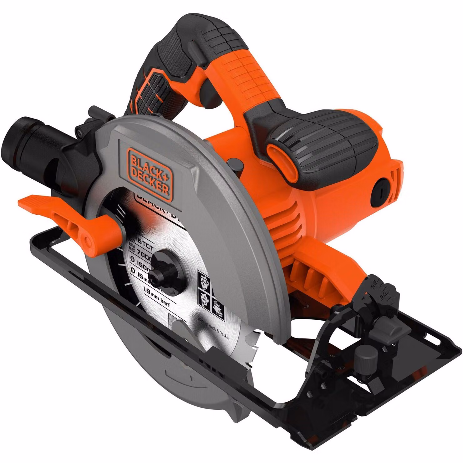 Black & Decker CS1550K, legno, nero, metallico, arancione, 19 cm, 5500 giri/min, 6,6 cm, 1,6 cm