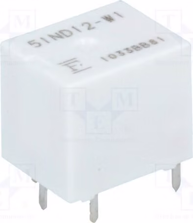 1 relè: elettromagnetico. Bobina: 12 VDC, 25 A / 14 VDC. Mini relè FBR51ND12-W1, elettrico