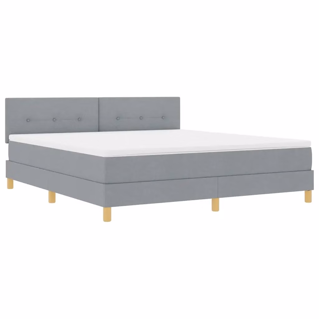 Letto moderno vidaXL in tessuto grigio con illuminazione LED sottostante e porta di ricarica USB, L/P: 180 x 200 cm – 2