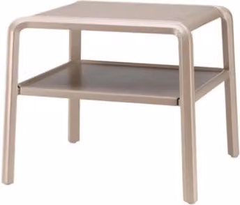 Set di due tavolini Vela Scab Design in tecnopolimero impilabili, colore Tortora