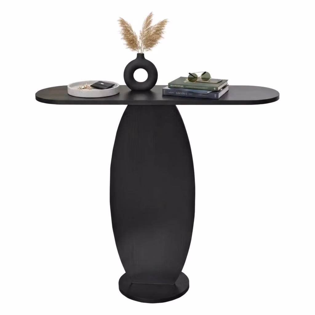 Consolle Assuntina DMORA, Tavolo multiuso e Scrivania da corridoio, Antracite, L: 100 cm, P: 30 cm, H: 81 cm – 2