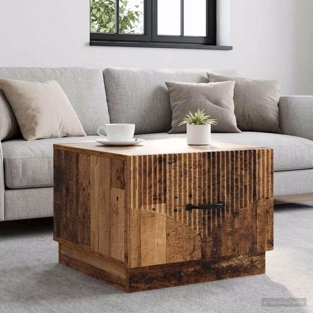 Tavolino da salotto moderno vidaXL in legno marrone L: 49 cm, P: 50 cm, H: 37 cm