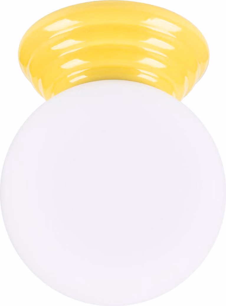 Lampada da soffitto ZORI giallo IP44 1xG9 8W Vetroceramica/vetro smaltato 12x16x12cm Sollux Lighting