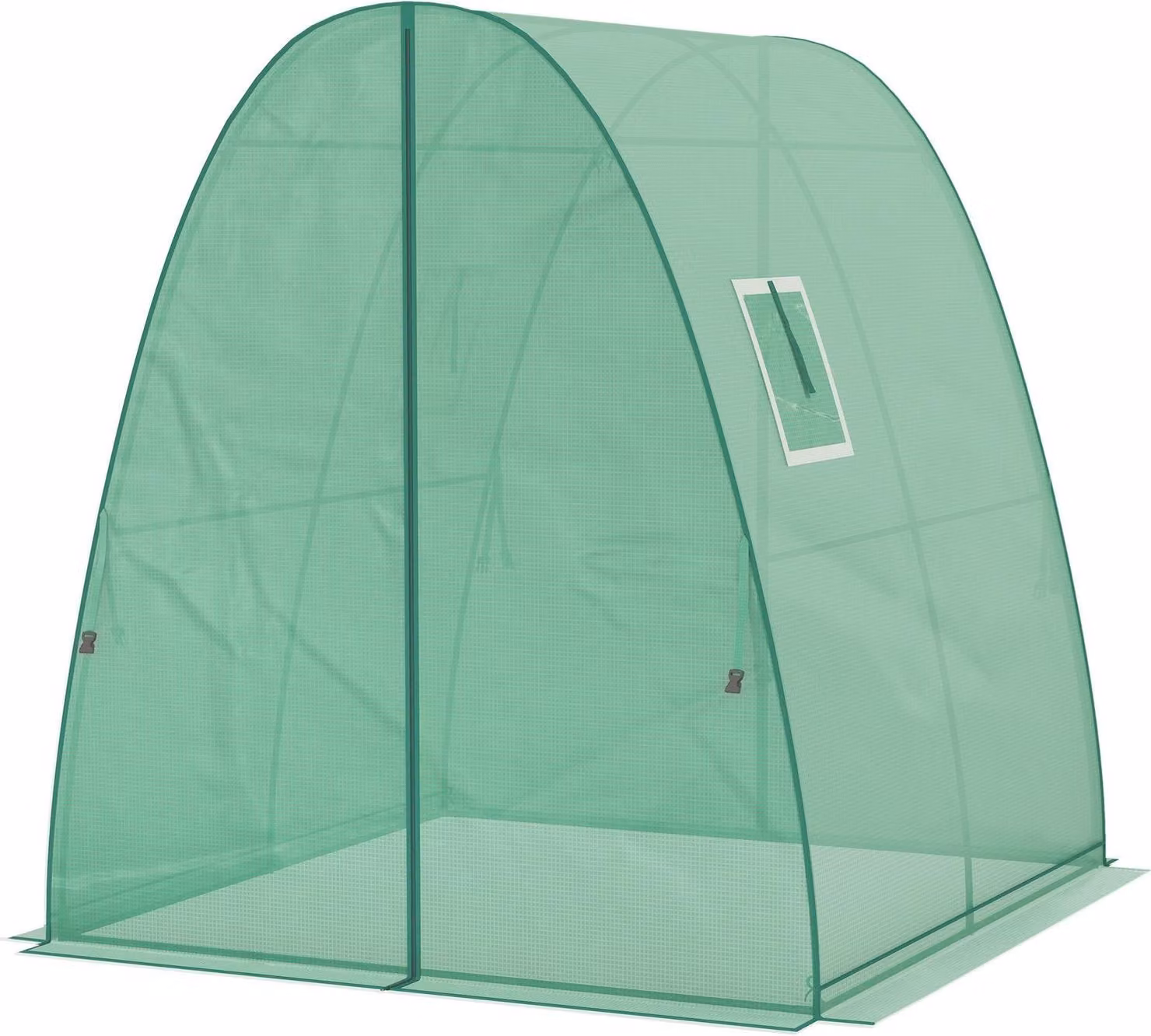 Serra con porta scorrevole, 2 finestre, serra in lamina d'acciaio resistente all'inverno, serra per balcone, giardino, serra per pomodori 180 x 180 x 200 cm, serra per pomodori, verdure, fiori, verde