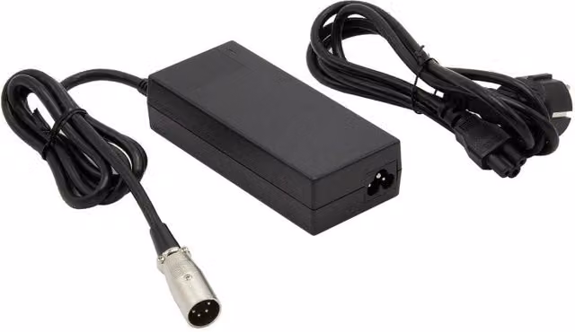 Caricabatterie TranzX 24V CH-02 con connettore XLR, Nero