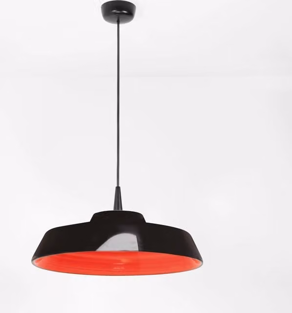 Circus Black lampada a sospensione a LED, design artigianale in ceramica, colore rosso, diametro 35 cm, dimmerabile TRIAC, per interni, 8W, 3000K