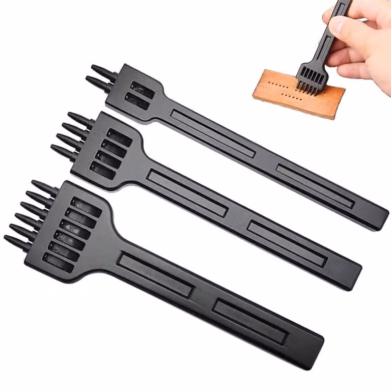 Solidchoice - Set di strumenti per forare la pelle, 3 pezzi