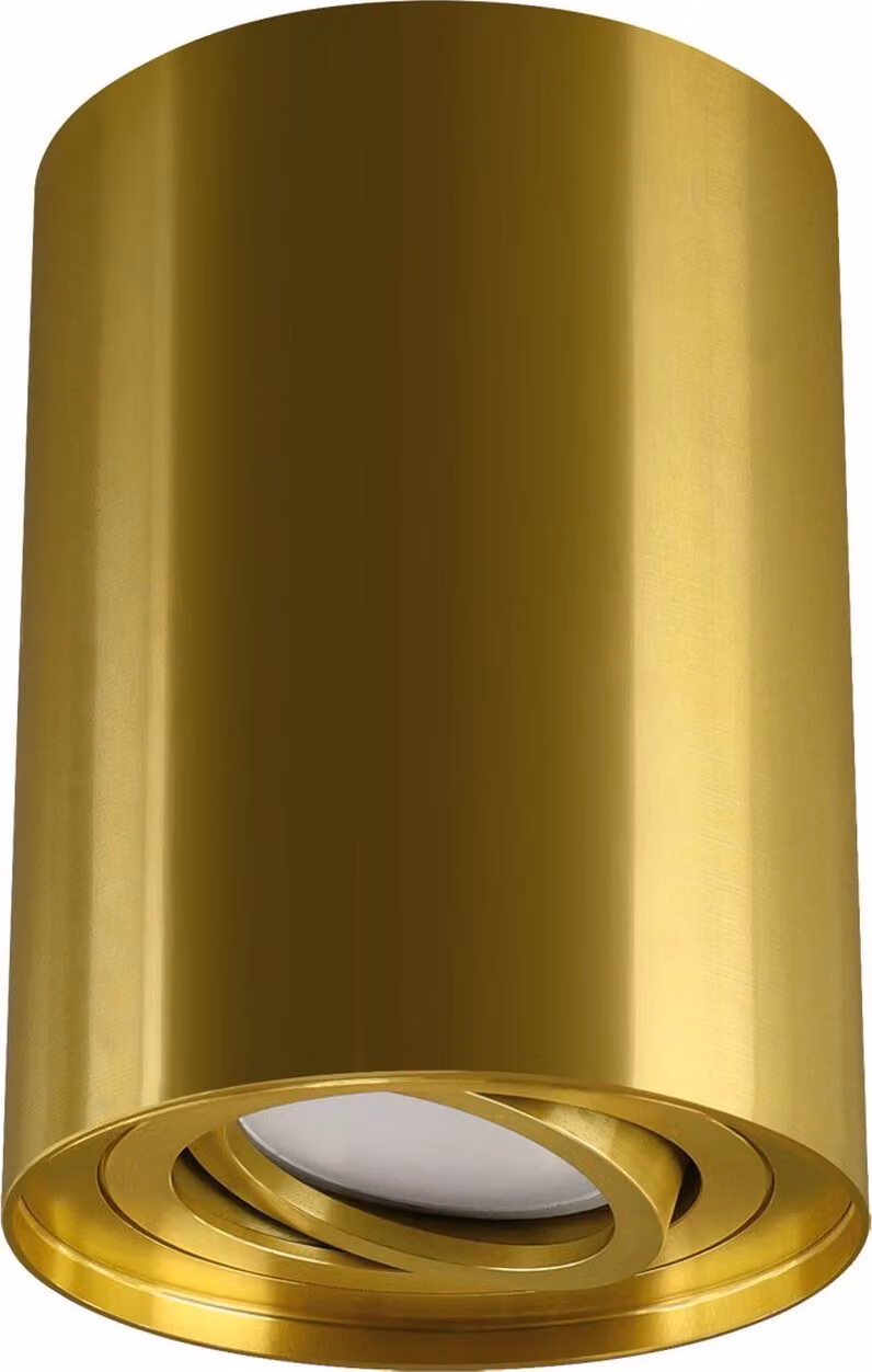 Faretto da soffitto in alluminio GU10 Ø 9,4 cm rotondo con montaggio a superficie in oro Faretto da soffitto