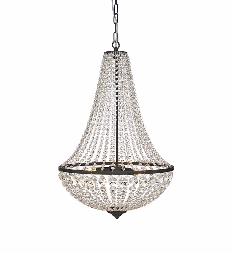 GRÄNSÖ lampada a sospensione in cristallo nero 3 luci
