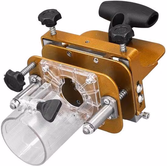 Morsetto compatto per la lavorazione del legno, con base regolabile e costruzione di precisione. Resistente e adatto a diversi progetti di lavorazione del legno. La base include una chiave