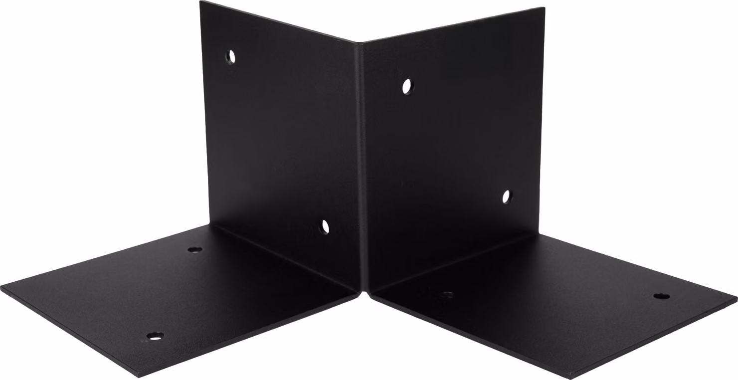 Elemento del pavimento della pergola nero per pali da 15 x 15 cm - al pezzo