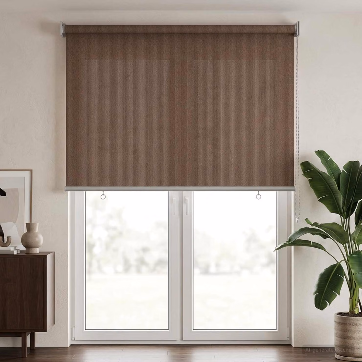 vidaXL Tenda a Rullo Esterno Blocco UV 90% Tortora 100 x 230 cm HDPE