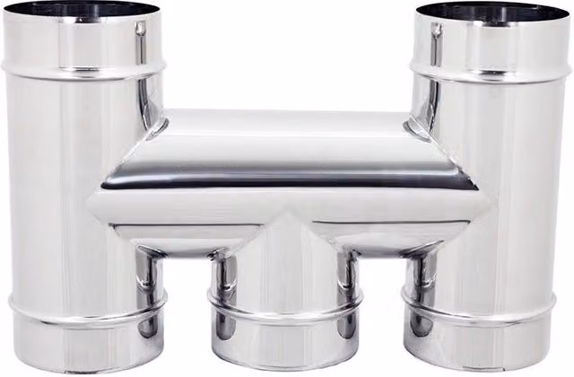 Fumaiolo terminale da 250mm modello ad h inox aisi 304 base tonda con innesto m maschio
