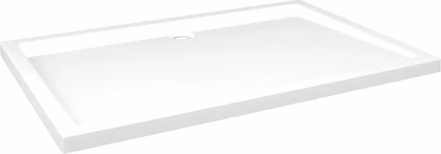 Piatto doccia rettangolare vidaXL in plastica bianca L: 80 cm, P: 120 cm