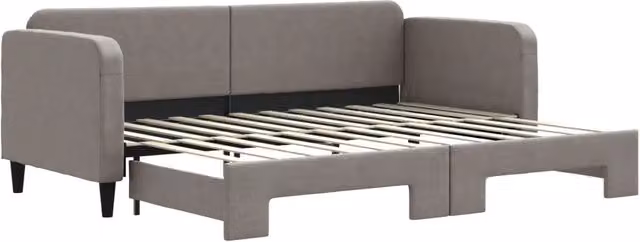 Divano letto | Sof¨¤ letto | Letto singolo Estraibile Tortora 80x200 cm Tessuto