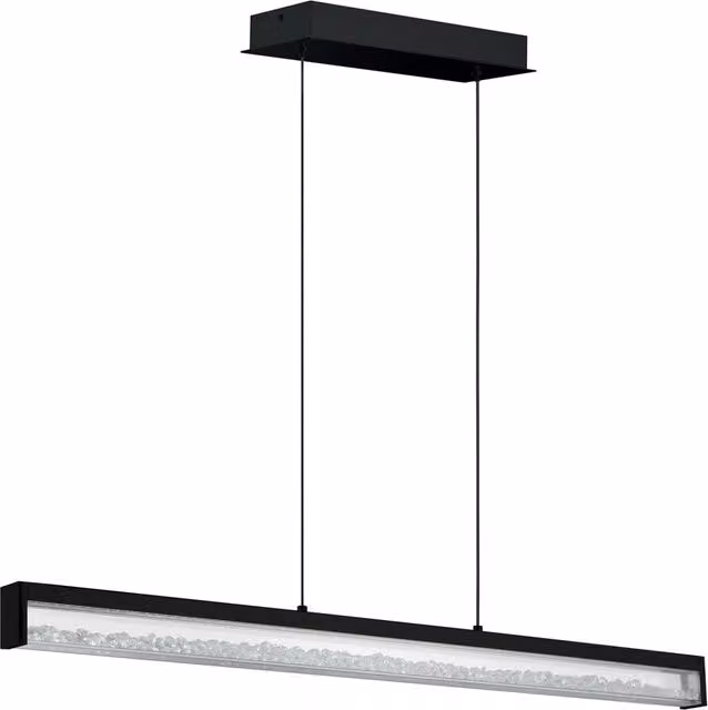 Sospensione Moderna Cardito 1 Alluminio Nero 6 Luci Led 6W 3420Lm